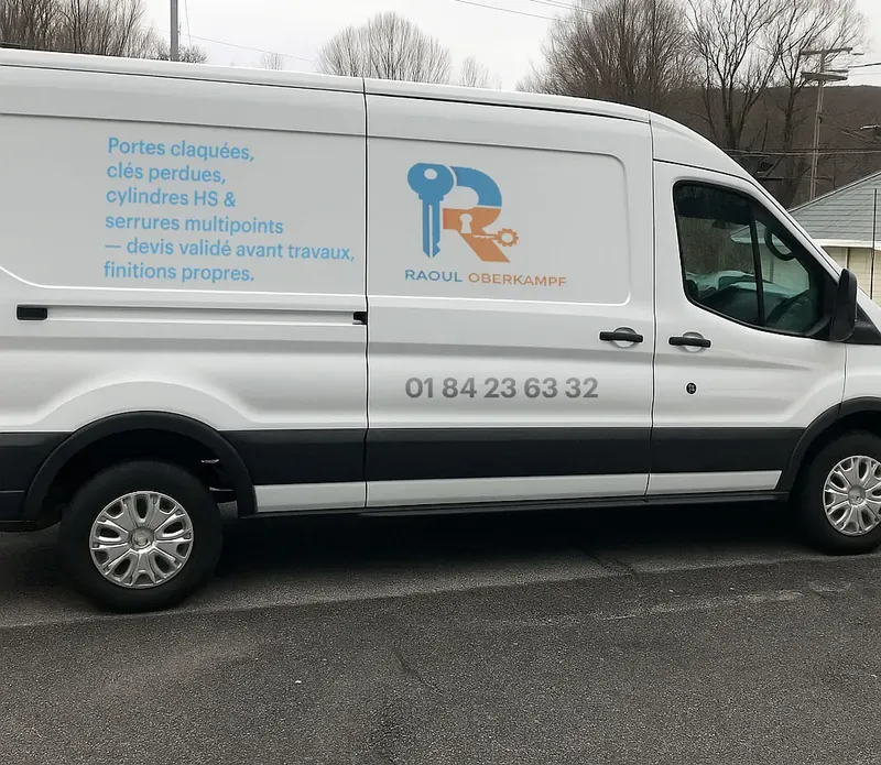 Camionnette d'intervention du serrurier Raoul Oberkampf à Paris 11